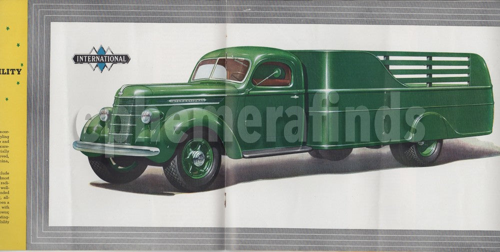 International Harvester Trucks Vintage Graphic Advertising Automobile Sales Book