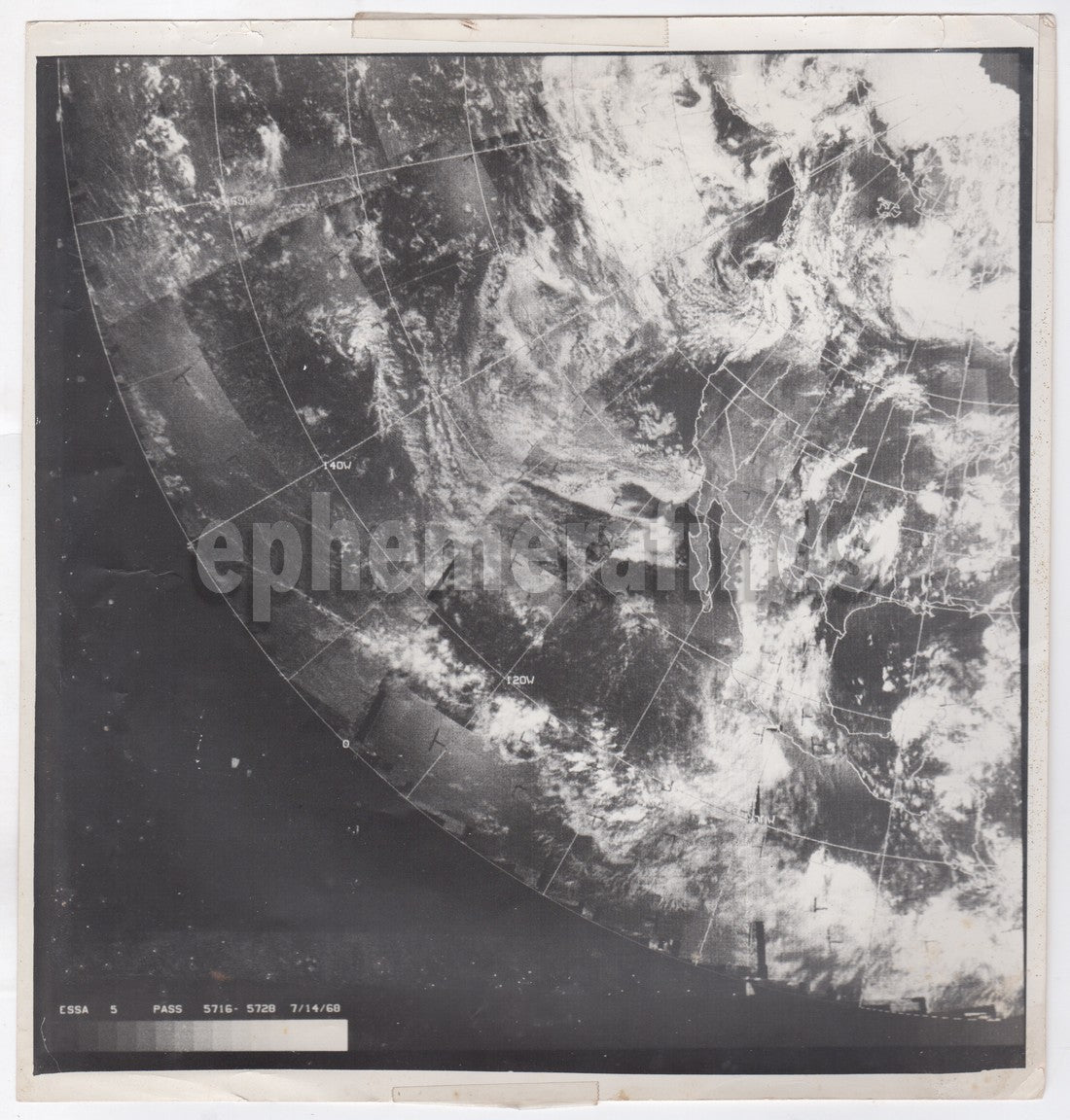 Planet Earth Vintage Large Format Satellite Image Photographs 1971