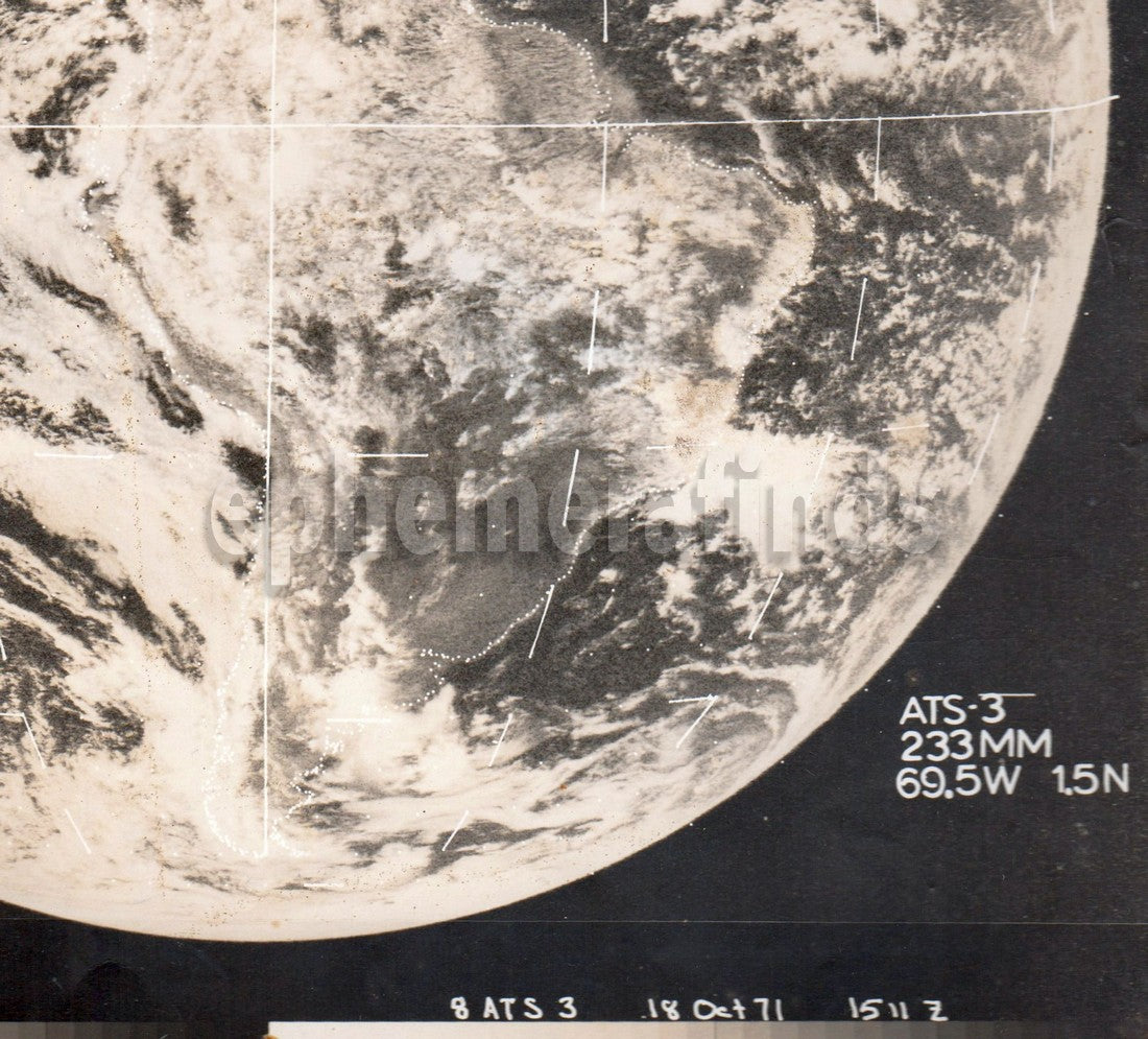 Planet Earth Vintage Large Format Satellite Image Photographs 1971