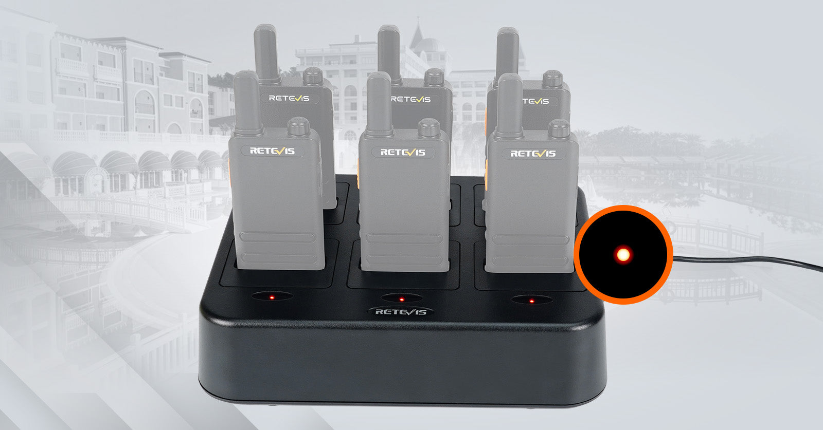 LED indicator on retevis multi-units charger