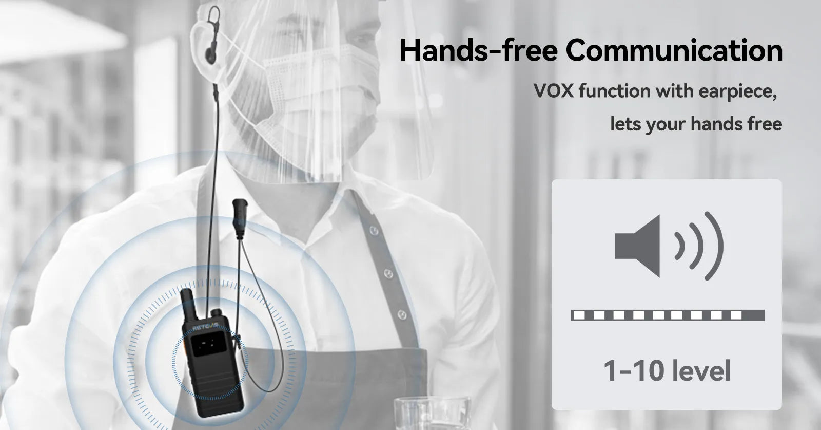 Retevis B3S VOX Hands Free Communication