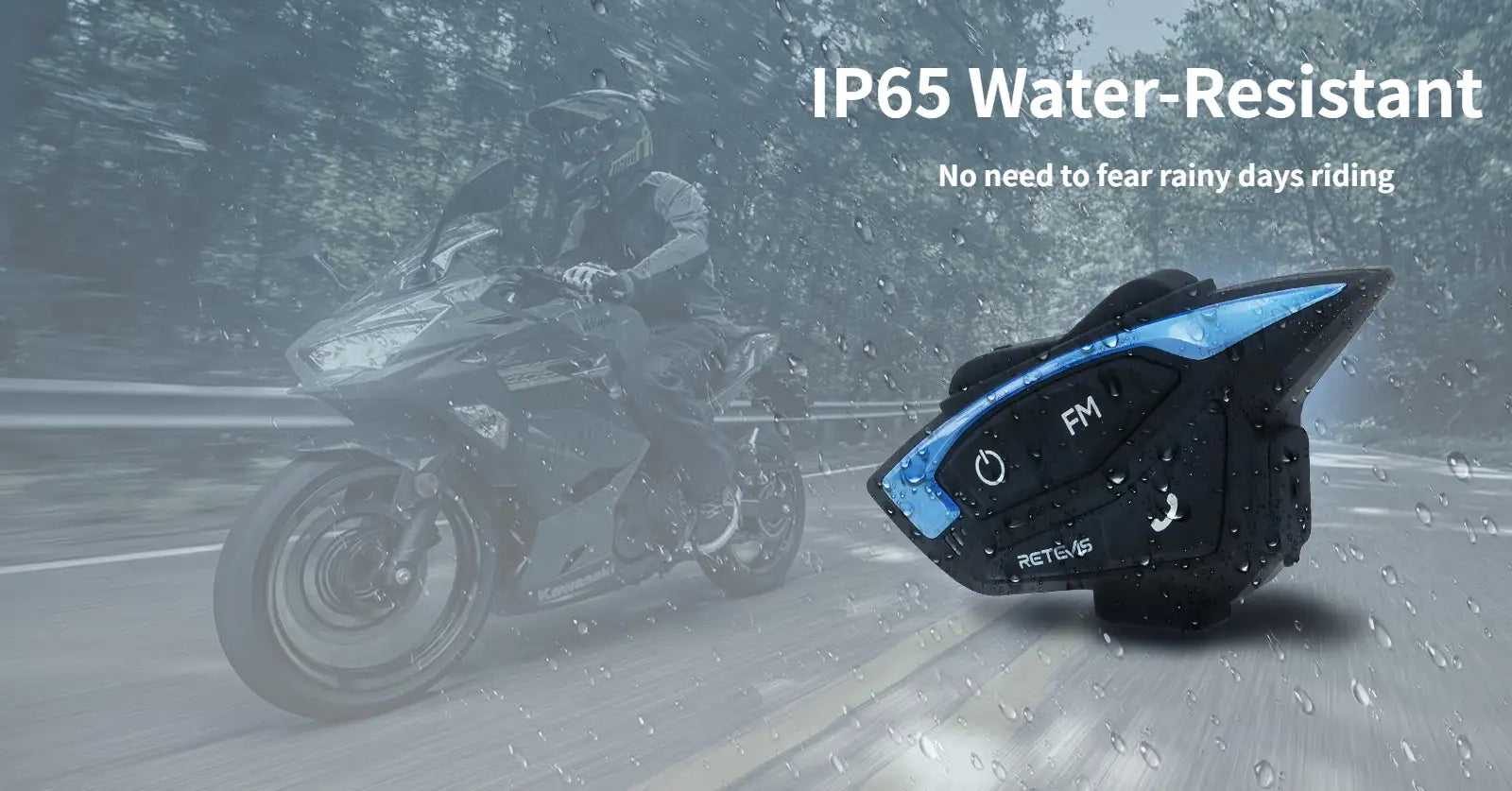 Retevis EZTalk3A IP65 Water Resistant Helmet Intercom