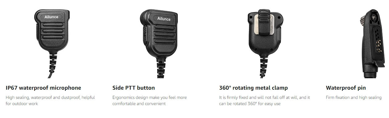 Retevis IP67 Waterproof Speaker Mic for RT29 Handheld Radio