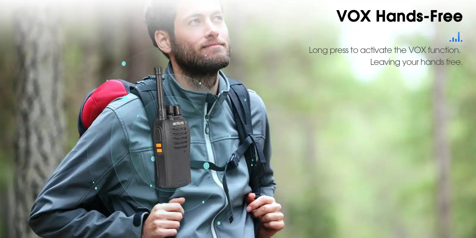 Retevis RB68 frs handheld two way radio VOX Function