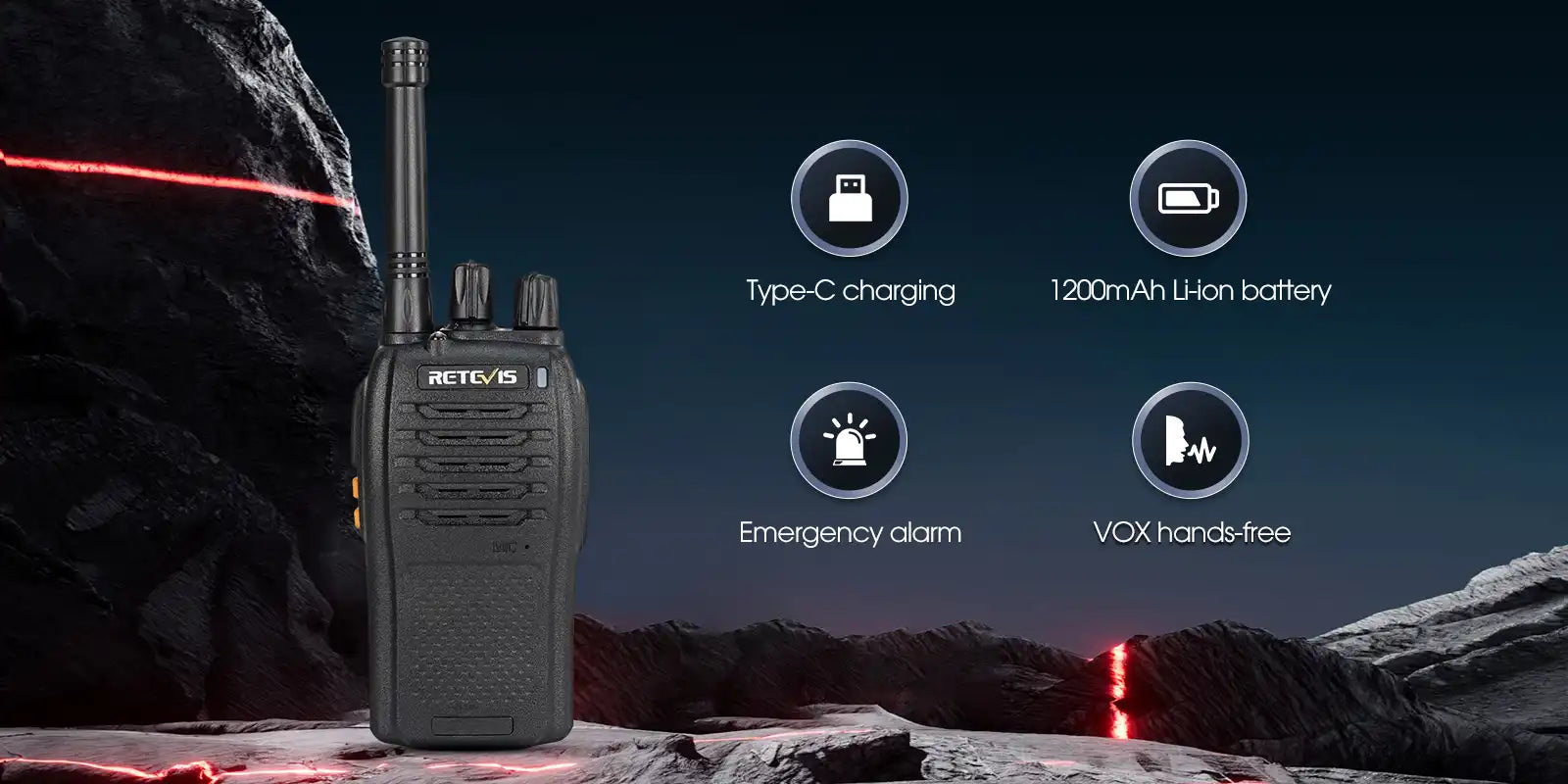 Retevis RB68 portable type-c license free FRS handheld walkie talkie