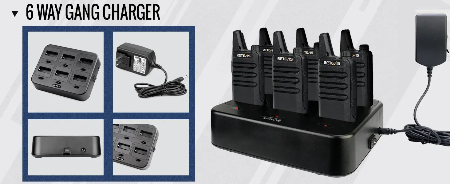 Retevis RT22 Six Way Multi Charger