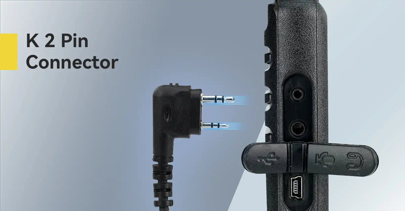 Retevis RT22 Walkie Talkie Kenwood 2Pin Jack