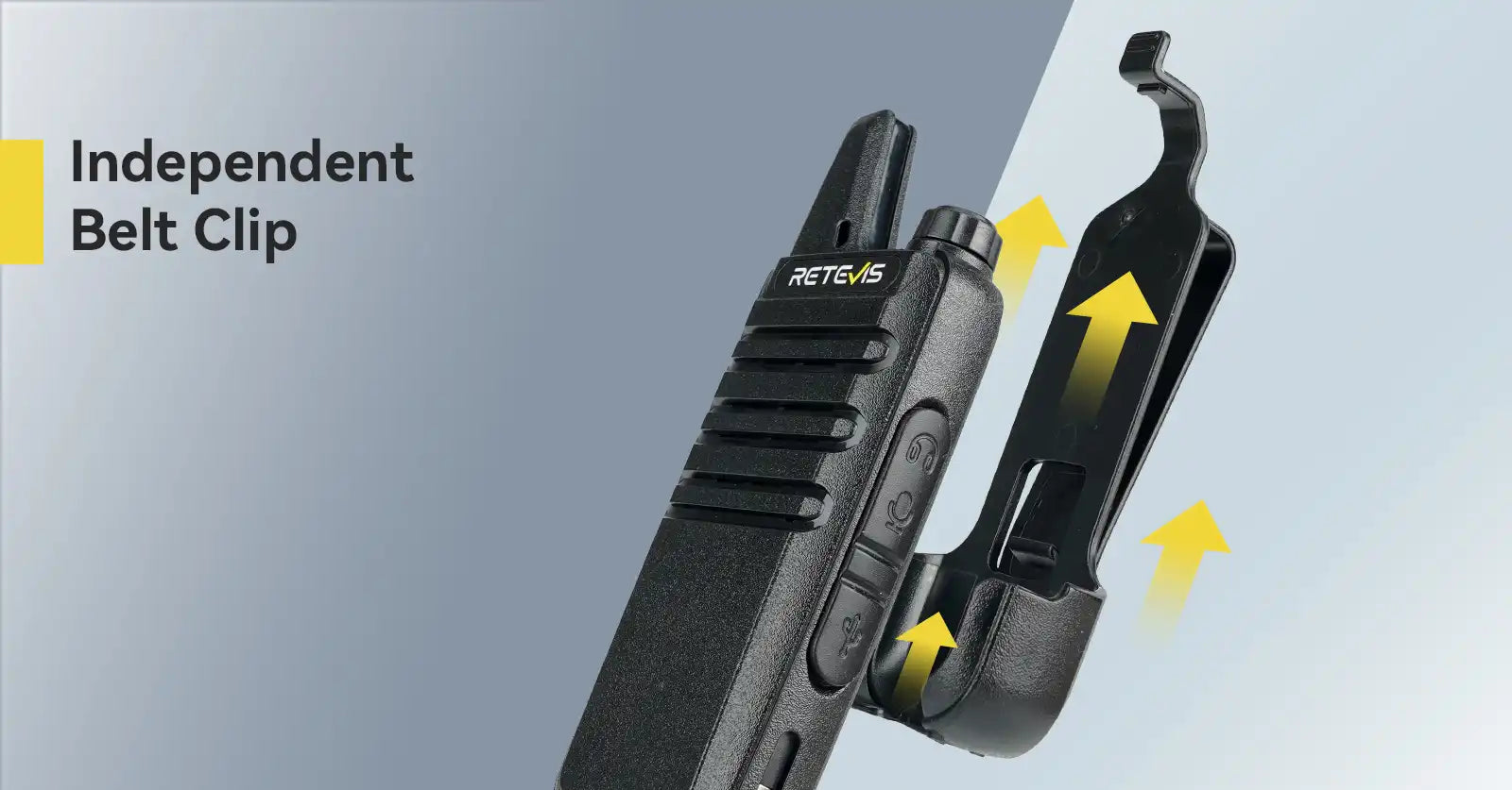 Retevis RT22 Walkie Talkie with Removeable Belt Clip