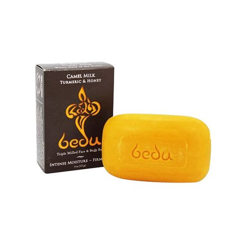 One With Nature - Bedu Camel Milk Triple Milled Face & Body Bar Soap Turmeric & Honey - 4 oz.