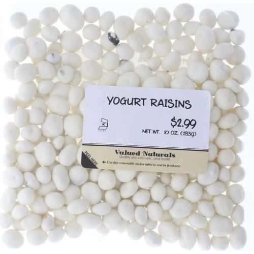 VALUED NATURALS, YOGURT RAISINS