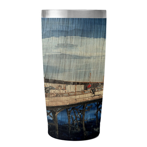 Tasse de voyage en acier inoxydable imprimée personnalisée de 20 oz avec couvercle PR259 Ukiyo-e Utagawa Hiroshige's Suddenly Shower Over Shin Ohashi Bridge et Atake Coffee Tumbler