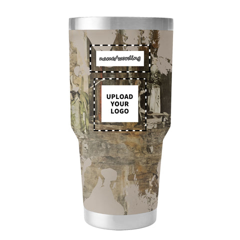 Gobelet isotherme en acier inoxydable de 30 oz avec couvercle, imprimé personnalisé Ukiyo-e Matchmaking par le président Kiyonaga Torii, logo personnalisé, nom de marque, Pr263