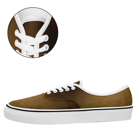 パーソナライズされたカスタマイズプリント浮世絵カジュアルシューズ7213菱川師宣による振り返る美人スニーカーホワイトソール6