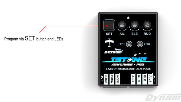 Detrum iStonePro 6-akset gyroskop og stabilisator med ABS-systemindstillingsknap