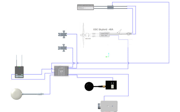 Schaltplan des Detrum Z3-FPV Flugreglers