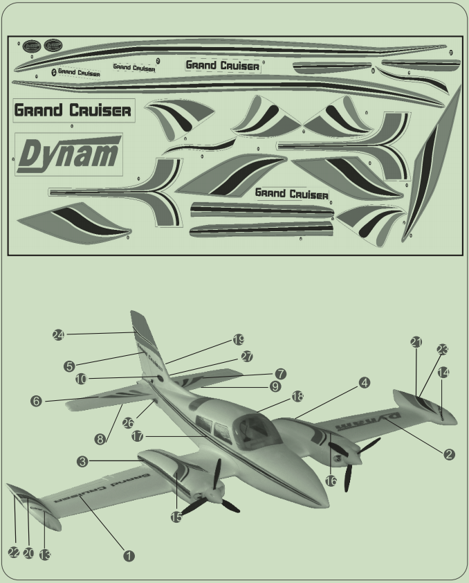 Dynam C-310 Grand Cruiser V2 Aufklebersequenz