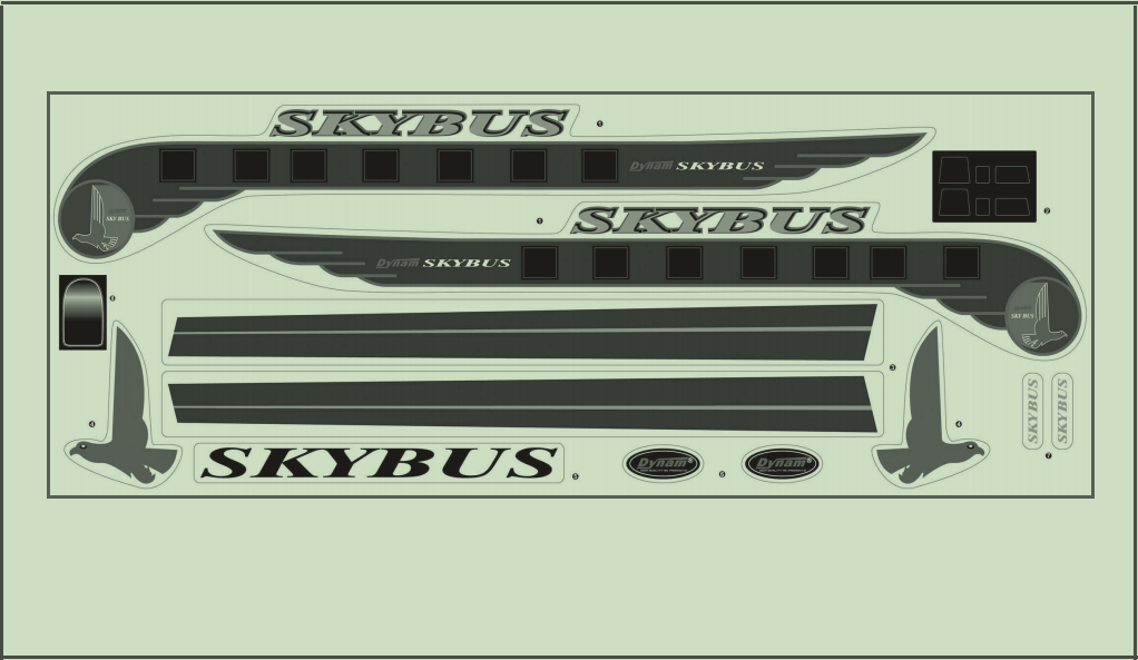 Dynam DC-3 Skybus Aufkleber