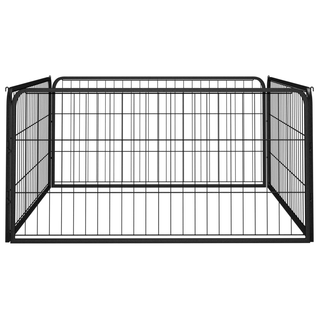 vidaXL Dog Playpen 4 Panels Black 39.4