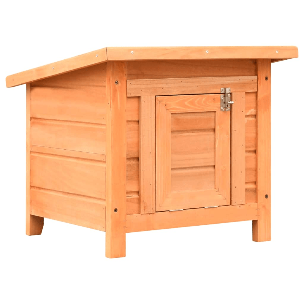 vidaXL Cat House Solid Pine & Fir Wood 19.7