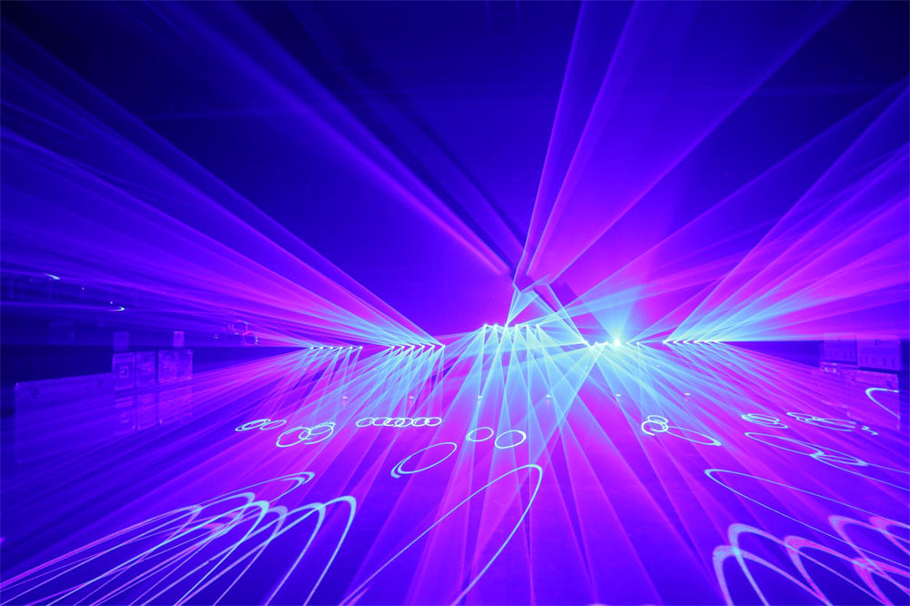 Color Lasers Graphics 12W 6-lens RGB full-color lasers animation DJ light beam stage light