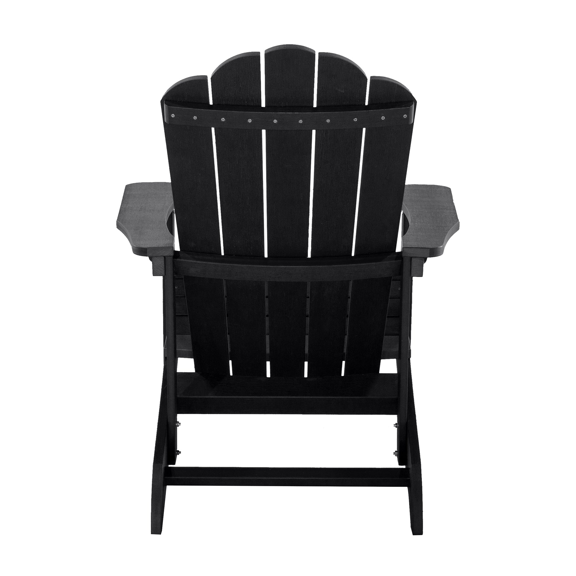 Key West Outdoor Plastic Wood Adirondack Chair - Black