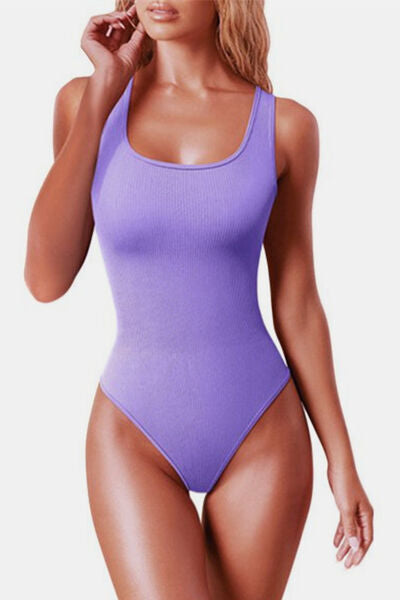 Wide Strap Square Neck Active Bodysuit