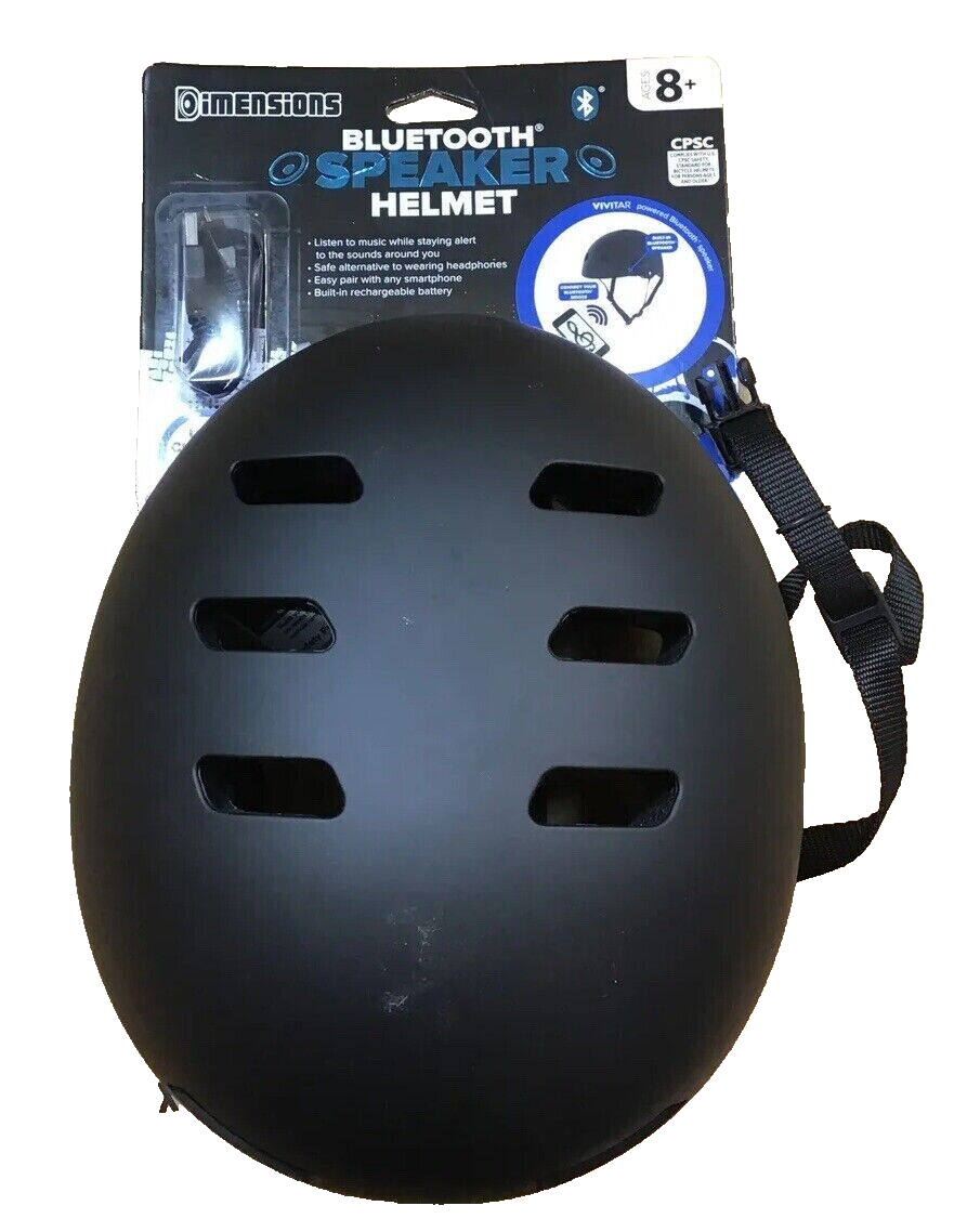 Dimensions Wireless Bluetooth Speaker Multisport Helmet, Bike - Skate - Scooter - Rollerblade - Youth 8+