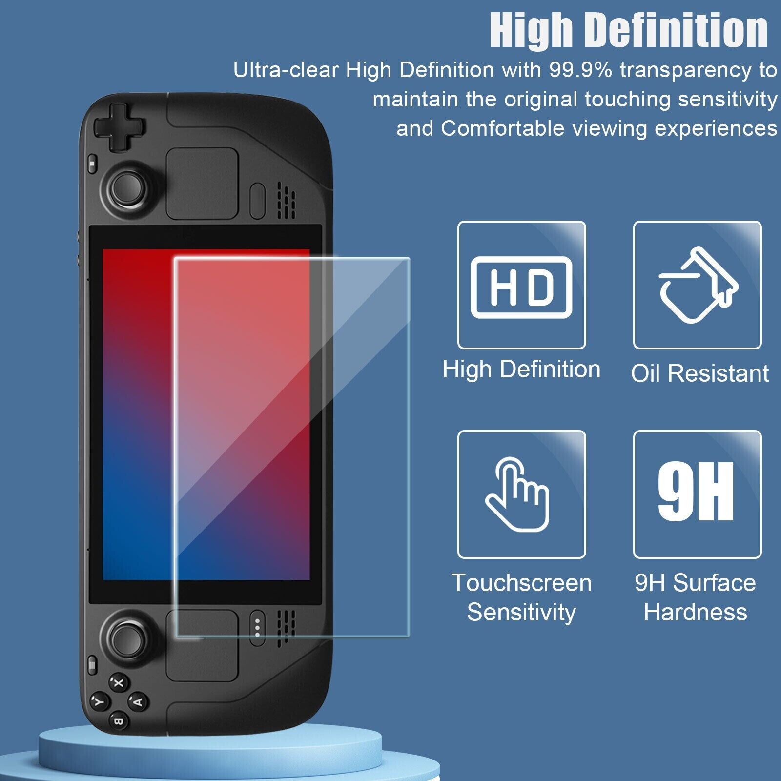 3Pcs Steam Deck Tempered Glass Screen Protector