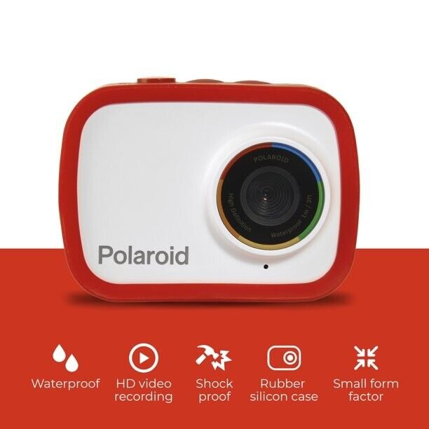 Polaroid Sport Action Underwater HD Camera Red