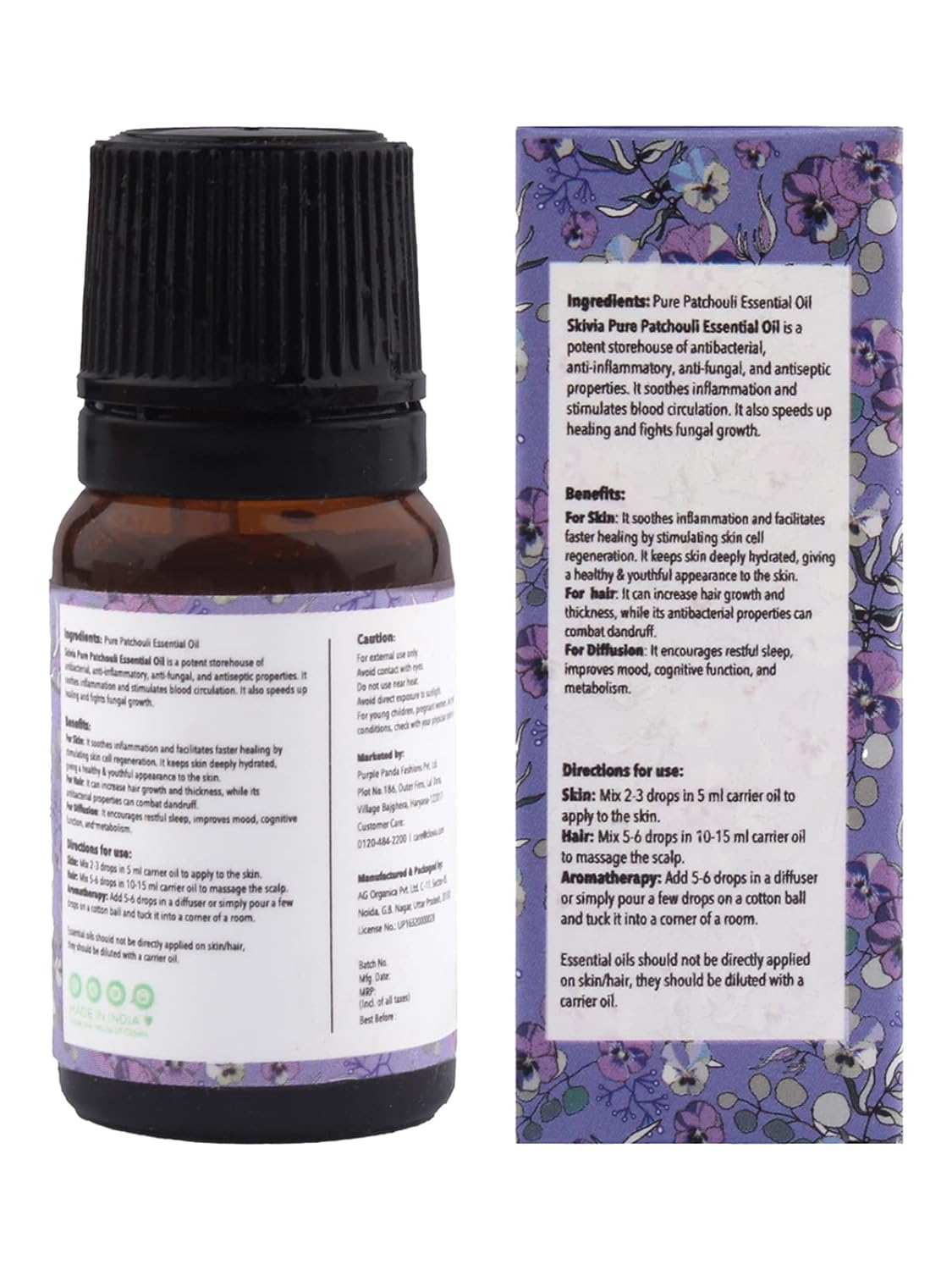 Skivia Patchouli Essential Oil - 10 ml