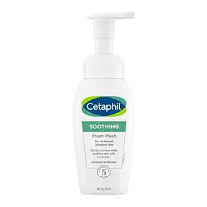Cetaphil Soothing Foam Face Wash 200ml | Foaming Cleanser With Triple Ceramides for Sensitive Skin| Paraben, Sulphate & Allergen Free