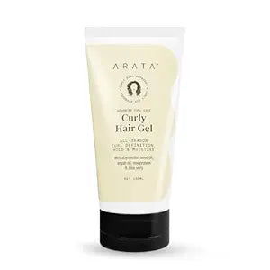 Arata Advanced Curl Care Curly Hair Gel (150 ML) | Abyssinian Seed Oil, Argan Oil, Soy Protein & Aloe Vera | All-Season Curl Definition & Soft, Natural Hold | CG Approved