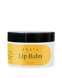 Arata Natural Lip balm - (10 gms) for dry, chapped lips with Intense Moisturizing || Power of Cardamom oil || Cocoa & Mango butter