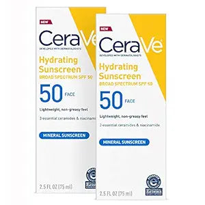 CeraVe Sunscreen SPF 50 - 0.467 Pounds Cream