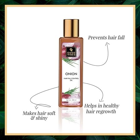 Good Vibes Onion Hairfall Control Hair Oil - 200 ml