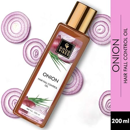 Good Vibes Onion Hairfall Control Hair Oil - 200 ml