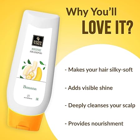 Good Vibes Banana Shine Shampoo - 200 ml