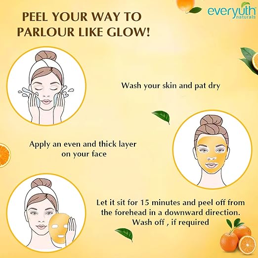 Everyuth Naturals Orange Peel Off Mask for Natural Glow - 90 gms