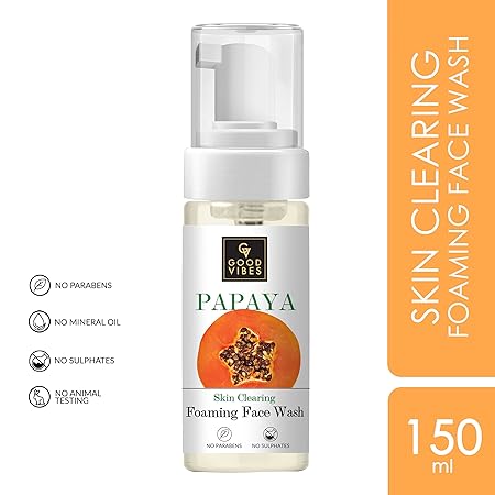 Good Vibes Papaya Skin Clearing Foaming Face Wash - 150 ml