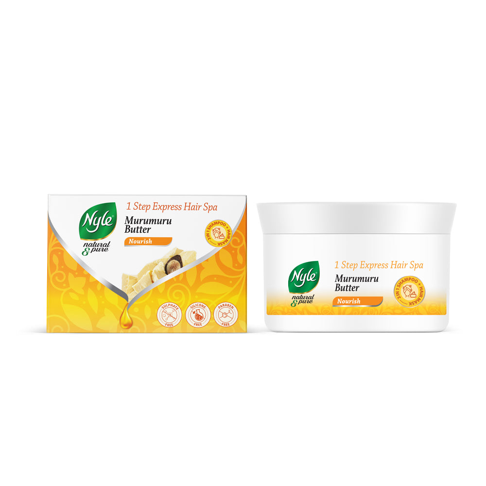 Nyle Naturals 1 Step Express Hair Spa For Nourished Hair, 2 in 1 Shampoo & Mask, With Murumuru Butter