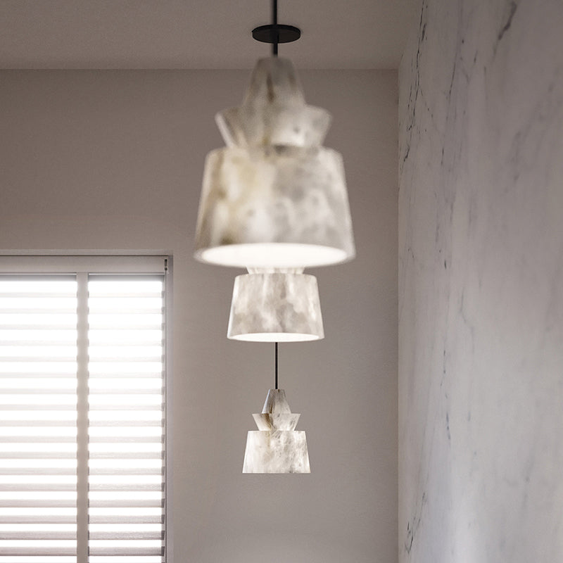 Linden Alabaster Pendant Light, Coffee bar Pendant Lamp