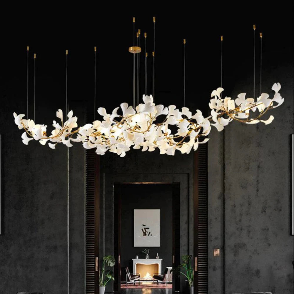 Gingko Porcelain  Chandelier, Modern Branch Chandelier