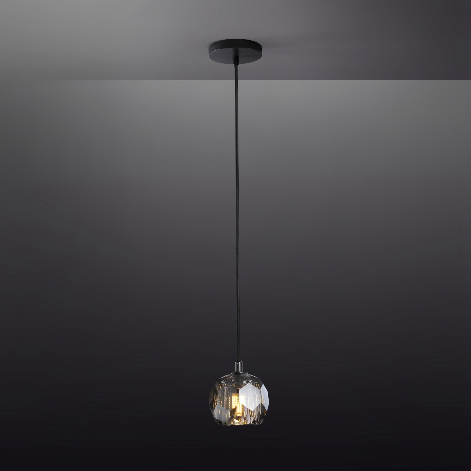 Mangata Smoke Crystal Kitchen Pendant Light