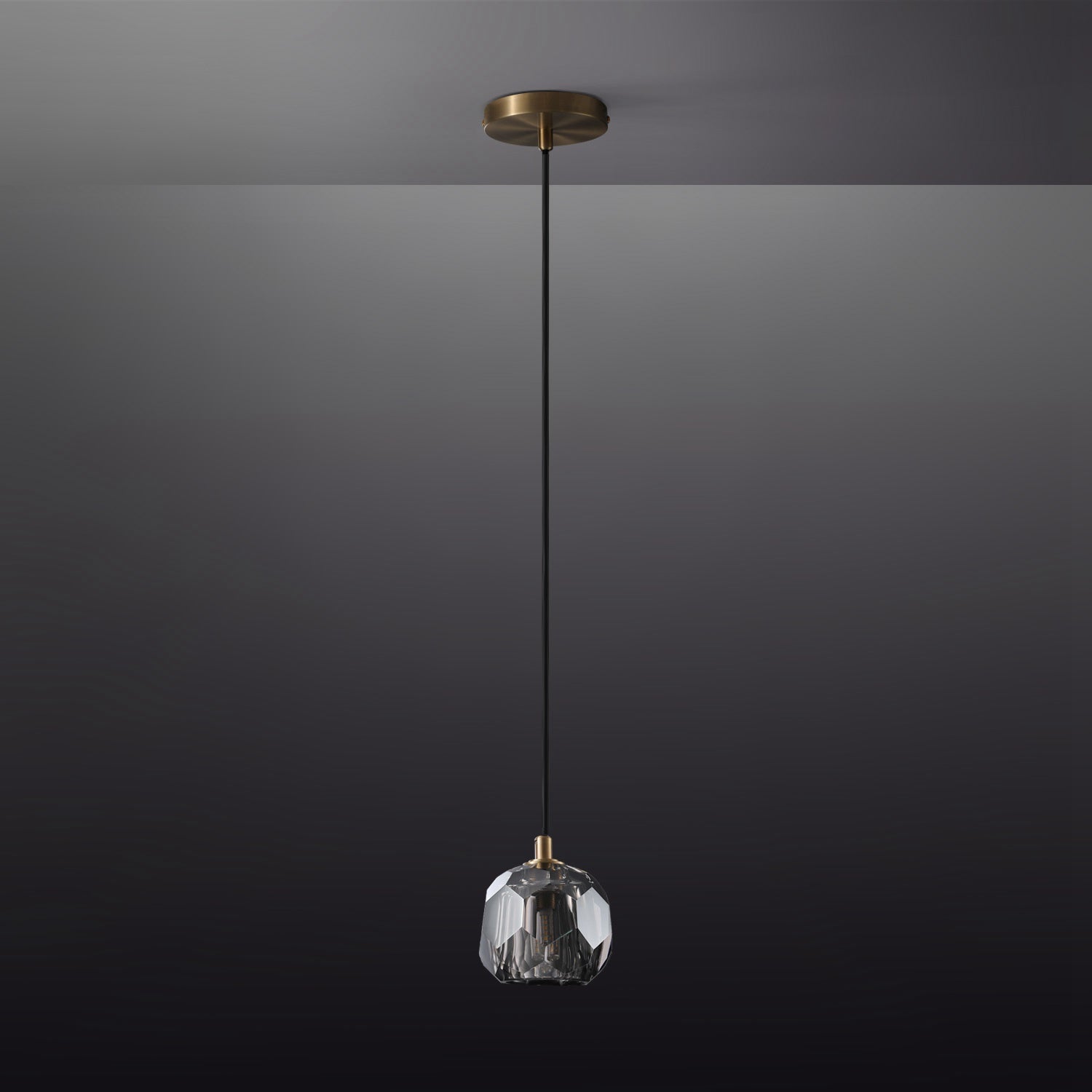 Mangata Smoke Crystal Kitchen Pendant Light