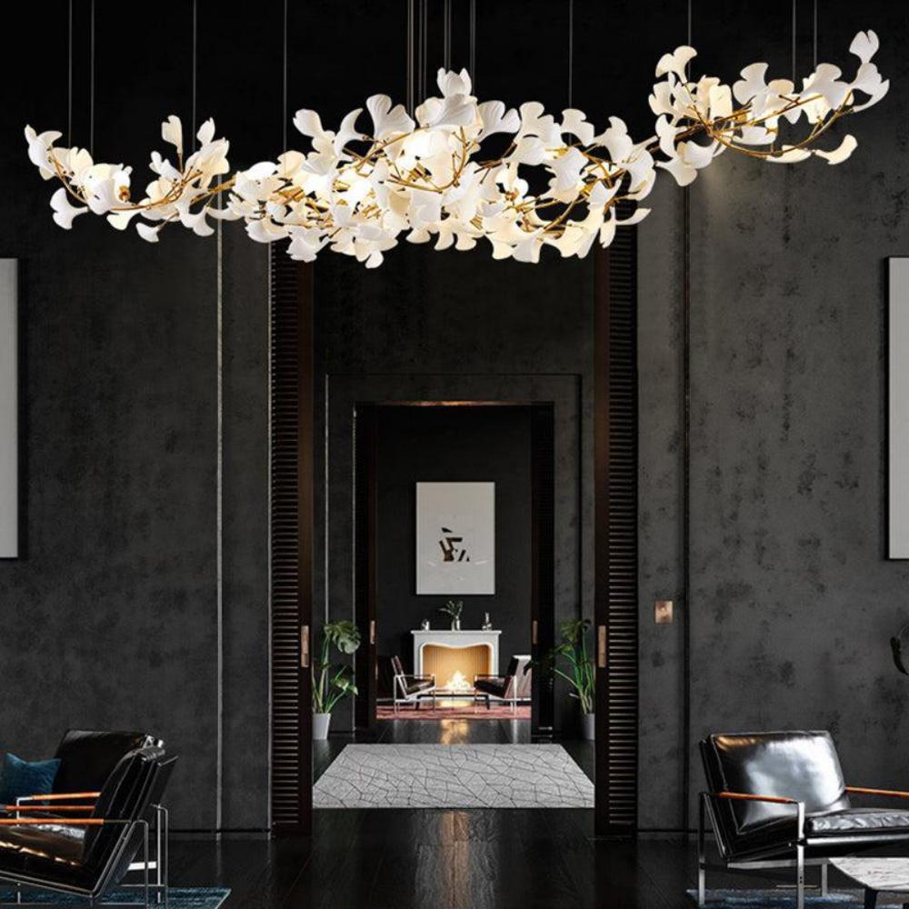 Gingko Porcelain  Chandelier, Modern Branch Chandelier