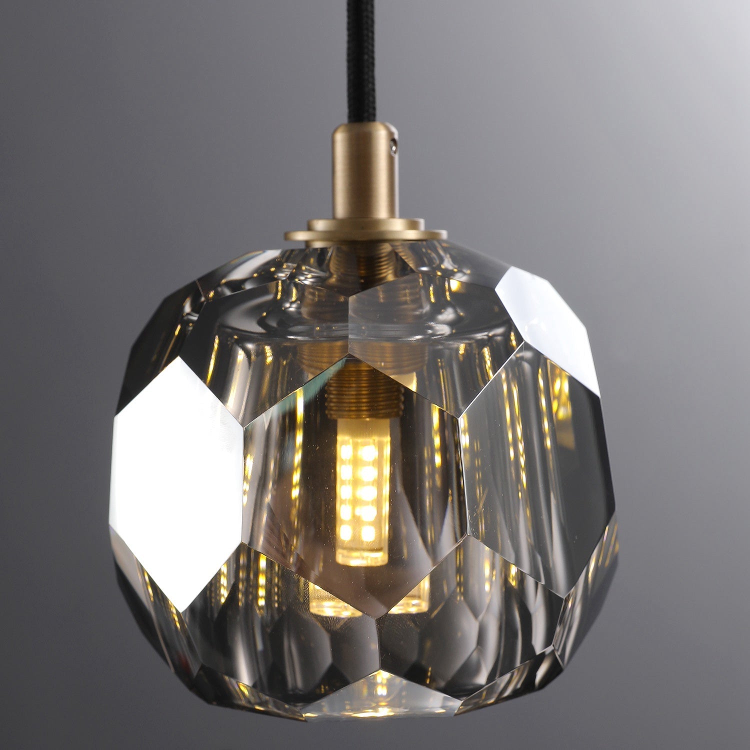 Mangata Smoke Crystal Kitchen Pendant Light