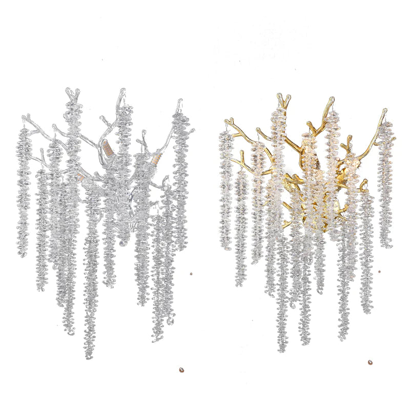 Neve Modern Crystal Branch Wall Lamp