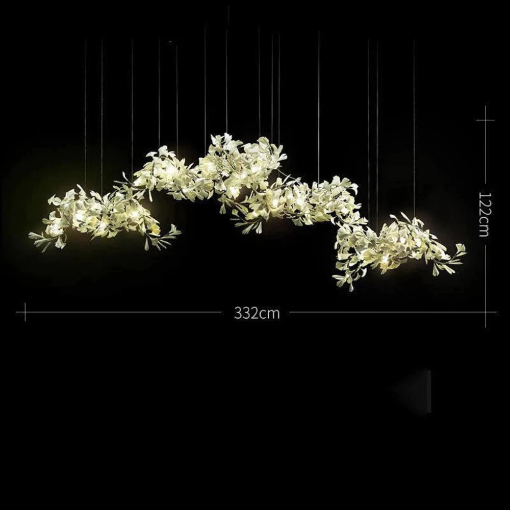 Gingko Porcelain  Chandelier, Modern Branch Chandelier