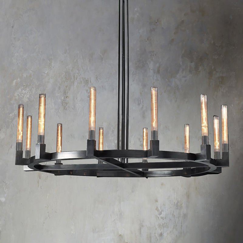 Cannele Linear Candlestick Round Chandelier Light 60