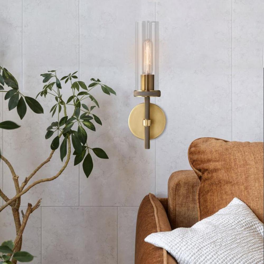 Lambeths Knurled Short Style Grand Wall Sconce 14